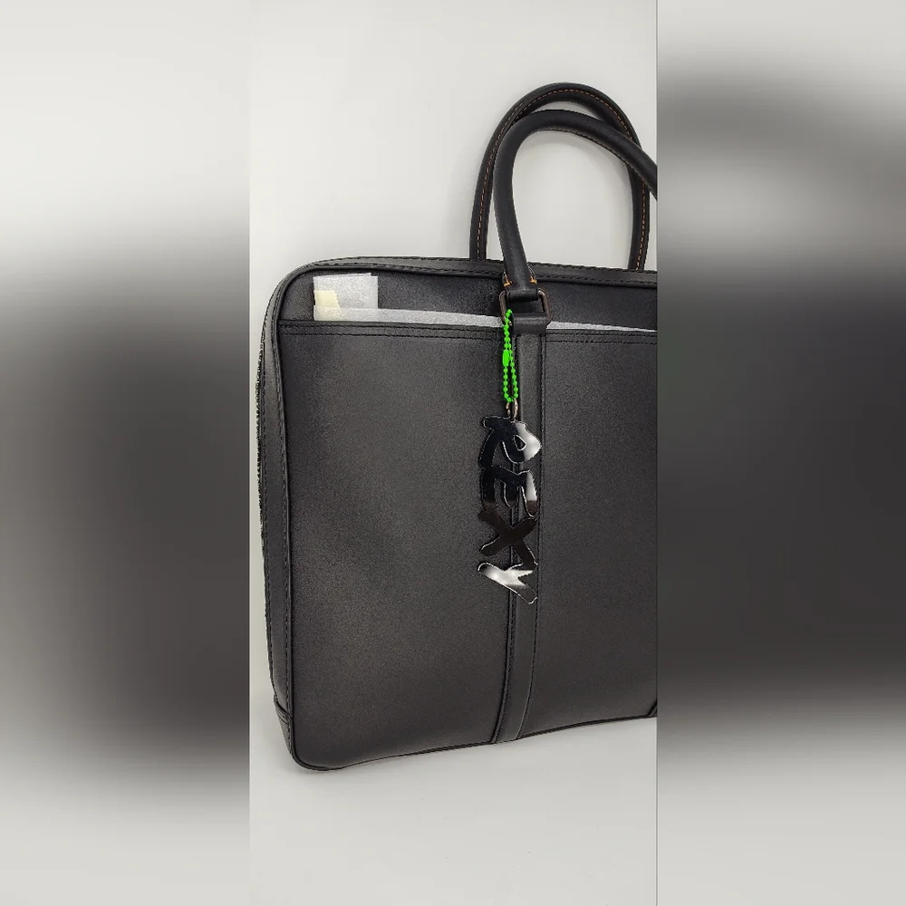 Upcycled Coach Metropolitan Slim Brief Black - NWT & One of a Kind! Rexy Charm🦖
